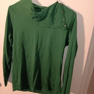L.L. Bean Forest Green Supima Cotton Tee